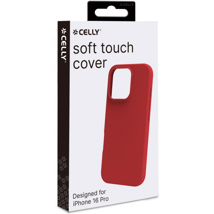 Celly Cromo Soft rubber case iPhone 16 Pro Röd Celly Cromo Soft rubber case iPhone 16 Pro Röd