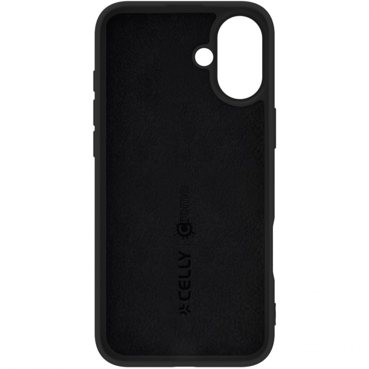 Celly Cromo Soft rubber case iPhone 16 Plus Svart