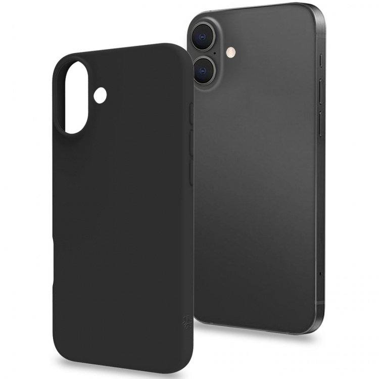 Celly Cromo Soft rubber case iPhone 16 Plus Svart