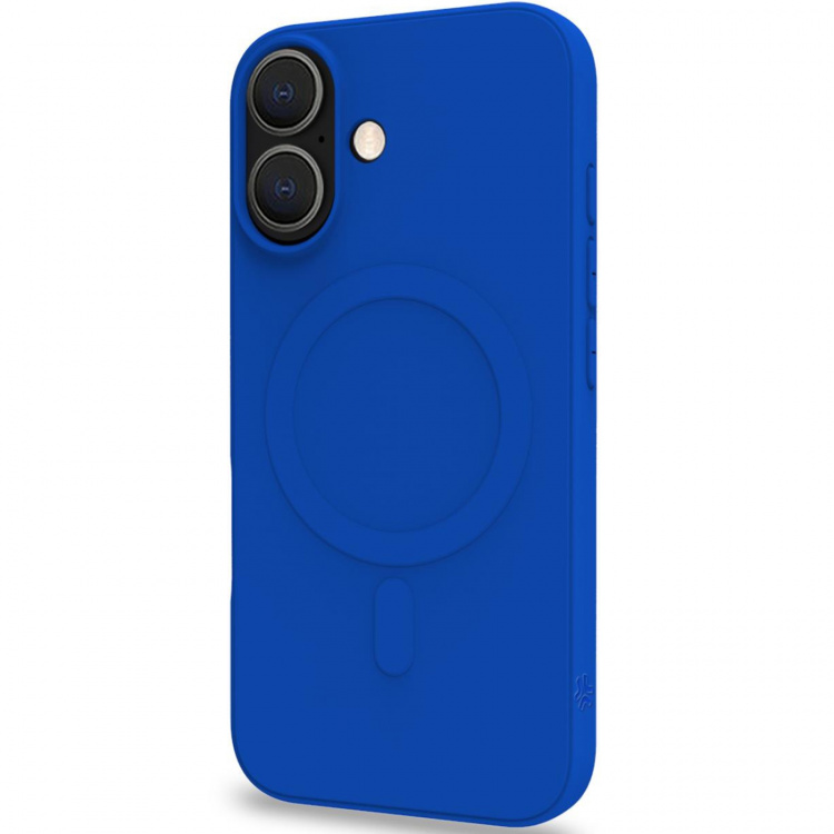 Celly Cromomag Magnetic Soft rubber case MagSafe iPhone 16 Blå Celly Cromomag Magnetic Soft rubber case MagSafe iPhone 16 Blå