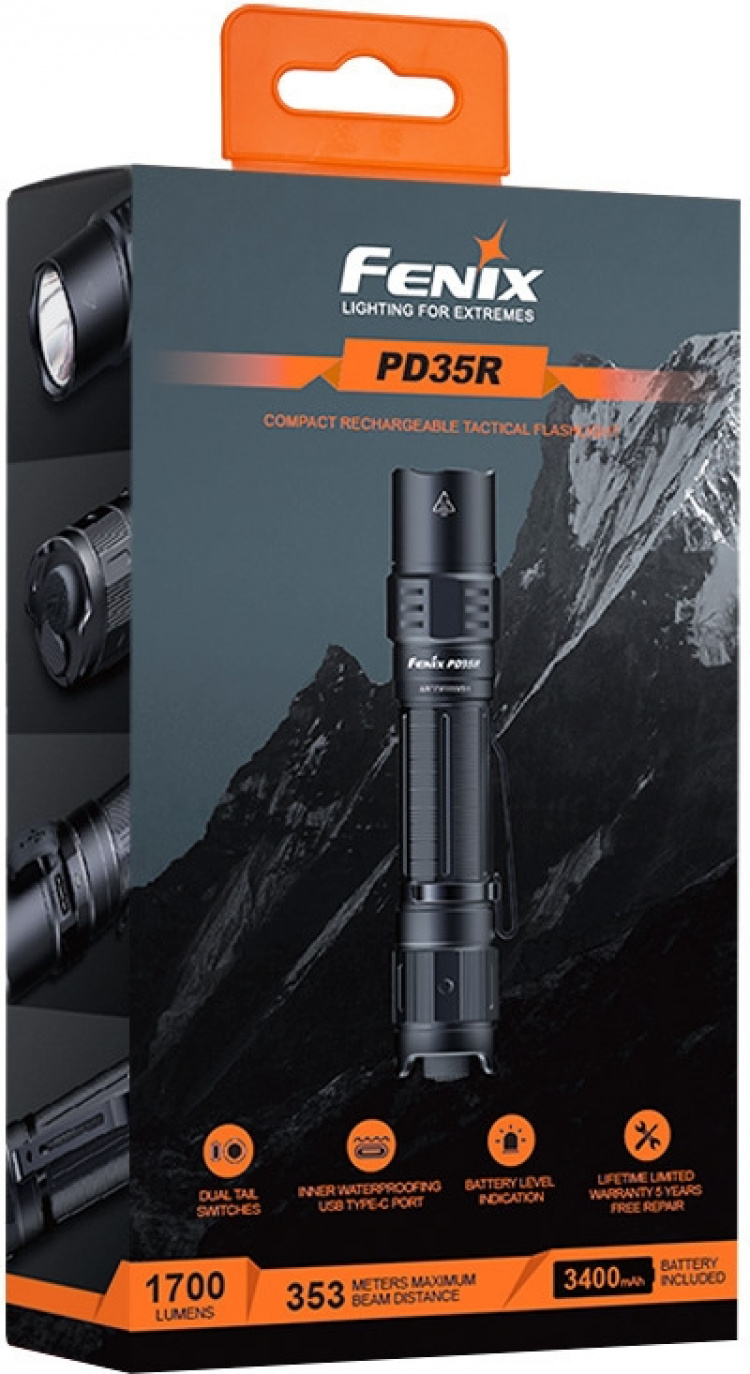 Fenix PD35R flashlight, 1700 lm