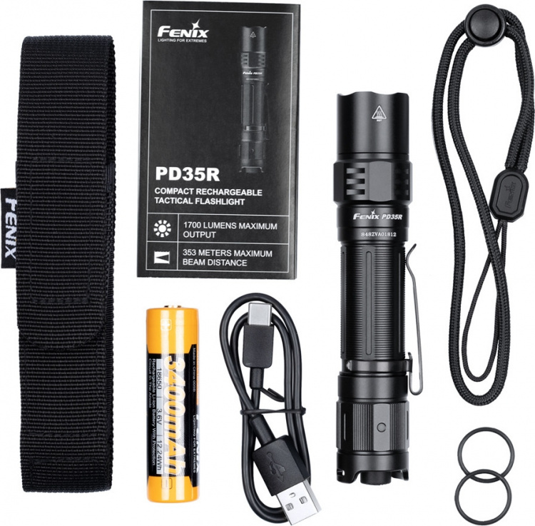 Fenix PD35R flashlight, 1700 lm