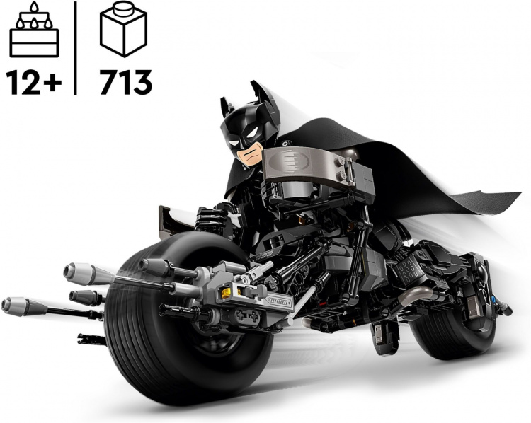 LEGO Super Heroes DC 76273 - Buildable Batman™ character and Batpod wheel LEGO Super Heroes DC 76273 - Buildable Batman™ character and Batpod wheel