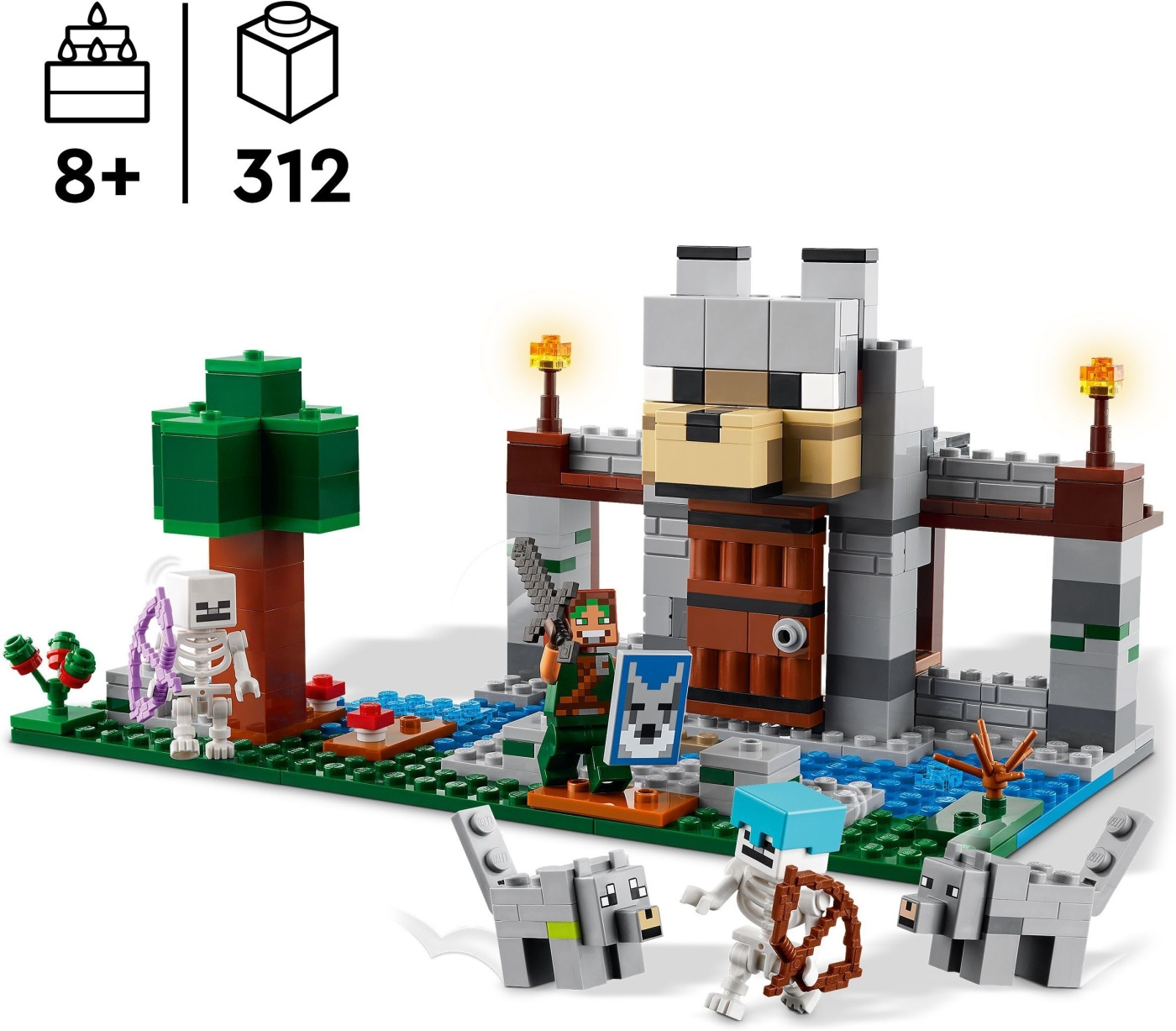minecraft lego the skeleton attack
