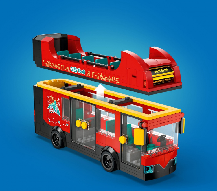 LEGO City Great Vehicles 60407 - Red double-decker tourist bus