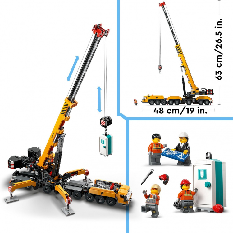 LEGO City Big Vehicles 60409 - Yellow mobile construction crane
