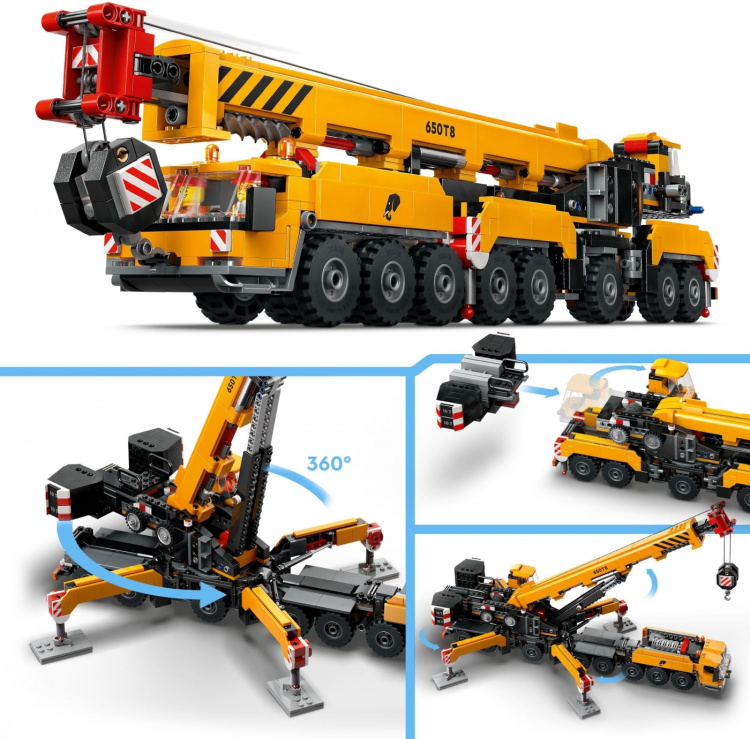 LEGO City Big Vehicles 60409 - Yellow mobile construction crane