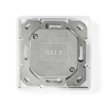 Nedis Network Wall Box | Flush Mount | 2 port(s) | CAT7 | Straight | Female | Gold Plated | PVC | Ivory | Box