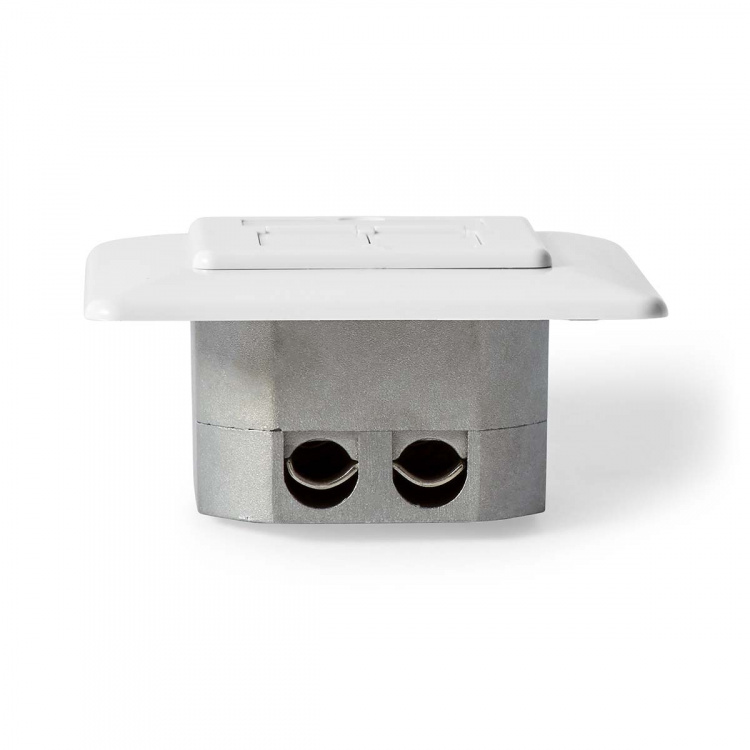 Nedis Network Wall Box | Flush Mount | 2 port(s) | CAT7 | Straight | Female | Gold Plated | PVC | Ivory | Box
