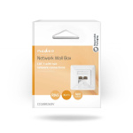 Nedis Network Wall Box | Flush Mount | 2 port(s) | CAT7 | Straight | Female | Gold Plated | PVC | Ivory | Box