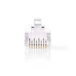 Nedis RJ45 Connector | Male | Stranded UTP CAT6 | Straight | Gold Plated | 10 pcs | Polycarbonate | Transparent | Box