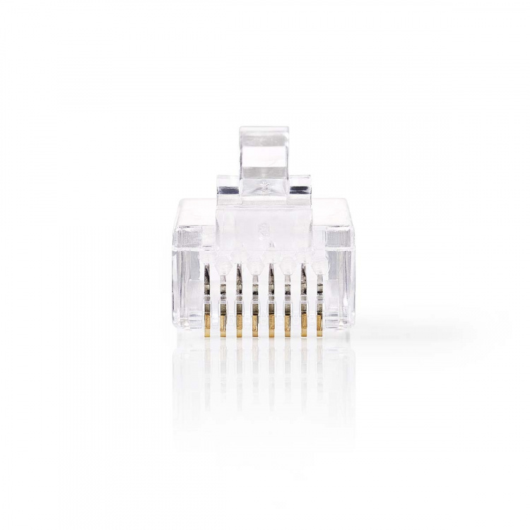 Nedis RJ45 Connector | Male | Stranded UTP CAT6 | Straight | Gold Plated | 10 pcs | Polycarbonate | Transparent | Box