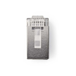 Nedis RJ45 Connector | Male | Stranded STP CAT6 | Straight | Gold Plated | 10 pcs | Polycarbonate | Transparent | Box