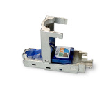 Nedis RJ45 Connector | Male | CAT6 / CAT6a | Straight | Gold Plated | 2 pcs | Metal | Blue / Grey | Box Nedis RJ45 Connector | Male | CAT6 / CAT6a | Straight | Gold Plated | 2 pcs | Metal | Blue / Grey | Box