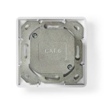 Nedis Network Wall Box | Flush Mount | 2 port(s) | CAT6 | Straight | Female | Gold Plated | PVC | White | Box