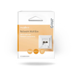 Nedis Network Wall Box | Flush Mount | 2 port(s) | CAT6 | Straight | Female | Gold Plated | PVC | White | Box