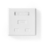 Nedis Network Wall Box | Surface Mount | 2 port(s) | UTP CAT6 | Straight | Female | Gold Plated | PVC | White | Box