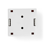 Nedis Network Wall Box | Surface Mount | 2 port(s) | UTP CAT6 | Straight | Female | Gold Plated | PVC | White | Box