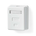 Nedis Network Wall Box | Surface Mount | 1 port(s) | STP CAT6 | Straight | Female | Gold Plated | PVC | White | Box Nedis Network Wall Box | Surface Mount | 1 port(s) | STP CAT6 | Straight | Female | Gold Plated | PVC | White | Box