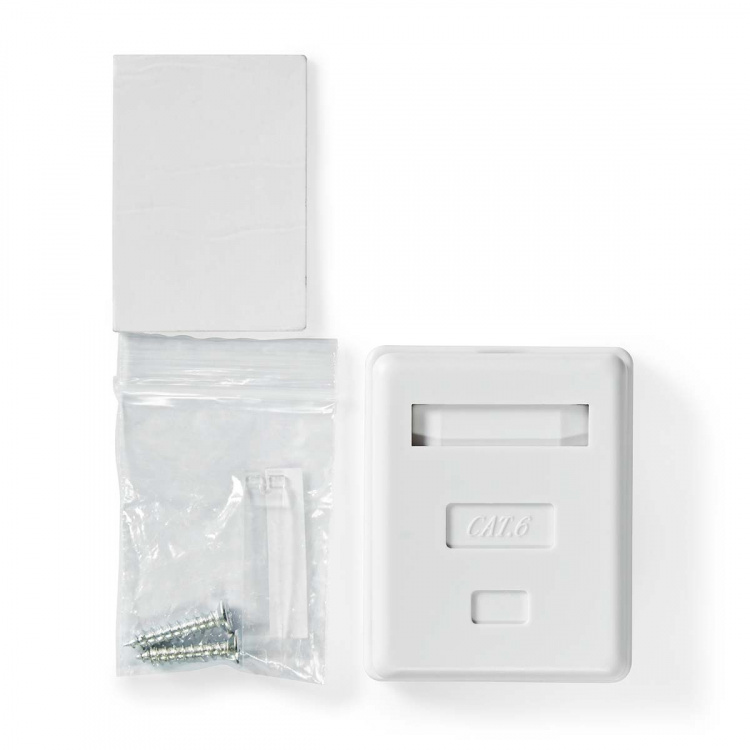 Nedis Network Wall Box | Surface Mount | 1 port(s) | STP CAT6 | Straight | Female | Gold Plated | PVC | White | Box Nedis Network Wall Box | Surface Mount | 1 port(s) | STP CAT6 | Straight | Female | Gold Plated | PVC | White | Box