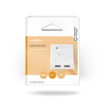 Nedis Network Wall Box | Surface Mount | 2 port(s) | STP CAT6 | Straight | Female | Gold Plated | PVC | White | Box Nedis Network Wall Box | Surface Mount | 2 port(s) | STP CAT6 | Straight | Female | Gold Plated | PVC | White | Box