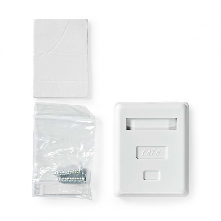 Nedis Network Wall Box | Surface Mount | 1 port(s) | UTP CAT6 | Straight | Female | Gold Plated | ABS | White | Box Nedis Network Wall Box | Surface Mount | 1 port(s) | UTP CAT6 | Straight | Female | Gold Plated | ABS | White | Box