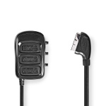 Nedis SCART Switch Box | SCART Male | 3x SCART Female | Nickel Plated | Maximum resolution: 800x480 | 0.50 m | Round | PVC | Black | Box