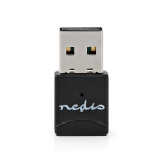Nedis Network Dongle | Wi-Fi | AC600 | 2.4/5 GHz (Dual Band) | USB2.0 | Wi-Fi speed total: 600 Mbps | Windows 10 / Windows 11 / Windows 8 Nedis Network Dongle | Wi-Fi | AC600 | 2.4/5 GHz (Dual Band) | USB2.0 | Wi-Fi speed total: 600 Mbps | Windows 10 / Windows 11 / Windows 8