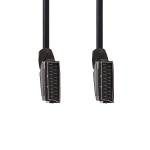 Nedis SCART Cable | SCART Male | SCART Male | Nickel Plated | 480p | 1.50 m | Round | PVC | Black | Label Nedis SCART Cable | SCART Male | SCART Male | Nickel Plated | 480p | 1.50 m | Round | PVC | Black | Label
