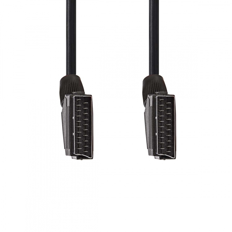 Nedis SCART Cable | SCART Male | SCART Male | Nickel Plated | 480p | 1.50 m | Round | PVC | Black | Label Nedis SCART Cable | SCART Male | SCART Male | Nickel Plated | 480p | 1.50 m | Round | PVC | Black | Label