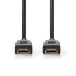 Nedis Premium High Speed HDMI™ Cable with Ethernet | HDMI™ Connector | HDMI™ Connector | 4K@60Hz | 18 Gbps | 1.00 m | Round | PVC | Black | Label Nedis Premium High Speed HDMI™ Cable with Ethernet | HDMI™ Connector | HDMI™ Connector | 4K@60Hz | 18 Gbps | 1.00 m | Round | PVC | Black | Label