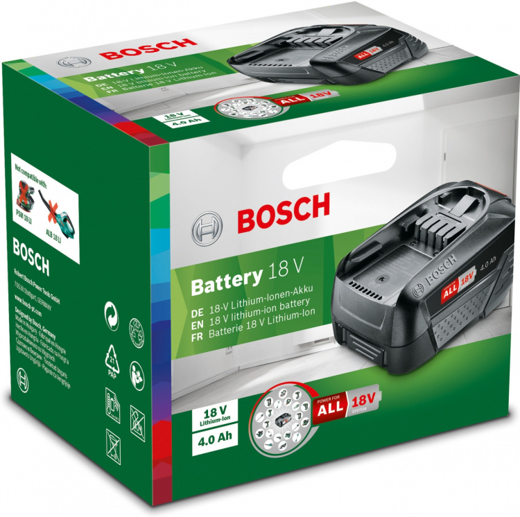 Bosch 18 V Li-on battery, 4.0 Ah Bosch 18 V Li-on battery, 4.0 Ah