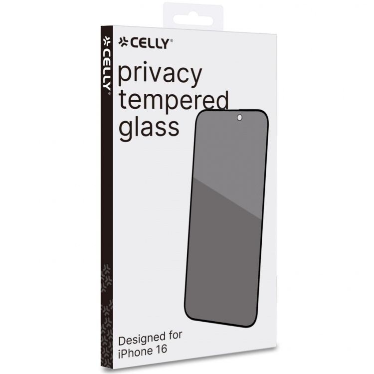Celly Privacy Skärmskydd Härdat glas iPhone 16 Celly Privacy Skärmskydd Härdat glas iPhone 16