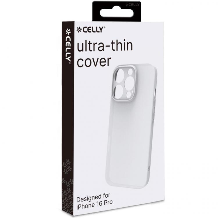 Celly SPACE Super Thin Cover iPhone 16 Pro Vit Celly SPACE Super Thin Cover iPhone 16 Pro Vit