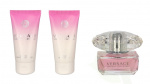 Versace Bright Crystal Giftset 150 ml Edt Spray 50ml/Shower Gel 50ml/Body Lotion 50ml