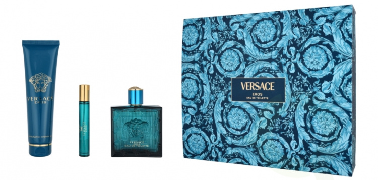 Versace Eros Pour Homme Giftset 260 ml Edt Spray 100ml/Shower Gel 150ml/Edt Spray 10ml