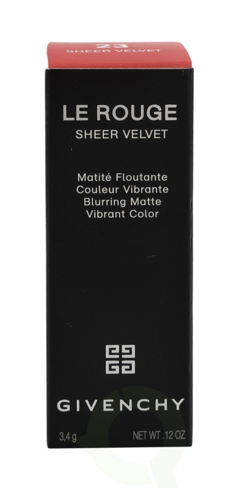 Givenchy Le Rouge Sheer Velvet Matte Refillable Lipstick 3.4 g #23 Rose Irresiste