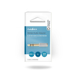 Nedis Stereo Audio Adapter | 6.35 mm Male | 3.5 mm Female | Gold Plated | Straight | Metal | Silver | 1 pcs | Box Nedis Stereo Audio Adapter | 6.35 mm Male | 3.5 mm Female | Gold Plated | Straight | Metal | Silver | 1 pcs | Box
