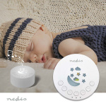 Nedis White Noise Machine | 18 Sound Options | 1 W | Battery play time: 18 hrs | Dimmable Light | Timer | White Nedis White Noise Machine | 18 Sound Options | 1 W | Battery play time: 18 hrs | Dimmable Light | Timer | White