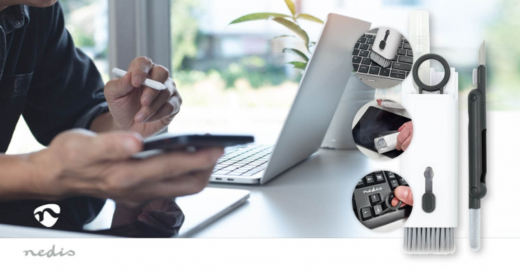 Nedis Screen Cleaner | Spray | 5 ml | Keyboard / Mouse / Notebook / Smartphone / Tablet | Wiper included Nedis Screen Cleaner | Spray | 5 ml | Keyboard / Mouse / Notebook / Smartphone / Tablet | Wiper included