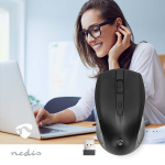 Nedis Mouse | Wireless | 800 / 1200 / 1600 dpi | Adjustable DPI | Number of buttons: 4 | Both Handed