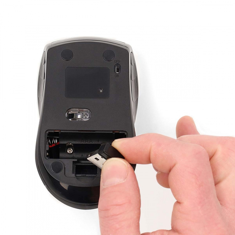 Nedis Mouse | Wireless | 800 / 1200 / 1600 dpi | Adjustable DPI | Number of buttons: 4 | Both Handed