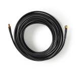 Nedis SMA Cable | SMA Male | SMA Female | Gold Plated | 50 Ohm | Double Shielded | 10.0 m | Round | PVC | Black | Label Nedis SMA Cable | SMA Male | SMA Female | Gold Plated | 50 Ohm | Double Shielded | 10.0 m | Round | PVC | Black | Label