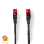 Nedis CAT6 Cable | RJ45 Male | RJ45 Male | U/UTP | 30.0 m | Outdoor | Round | PE | Black | Label