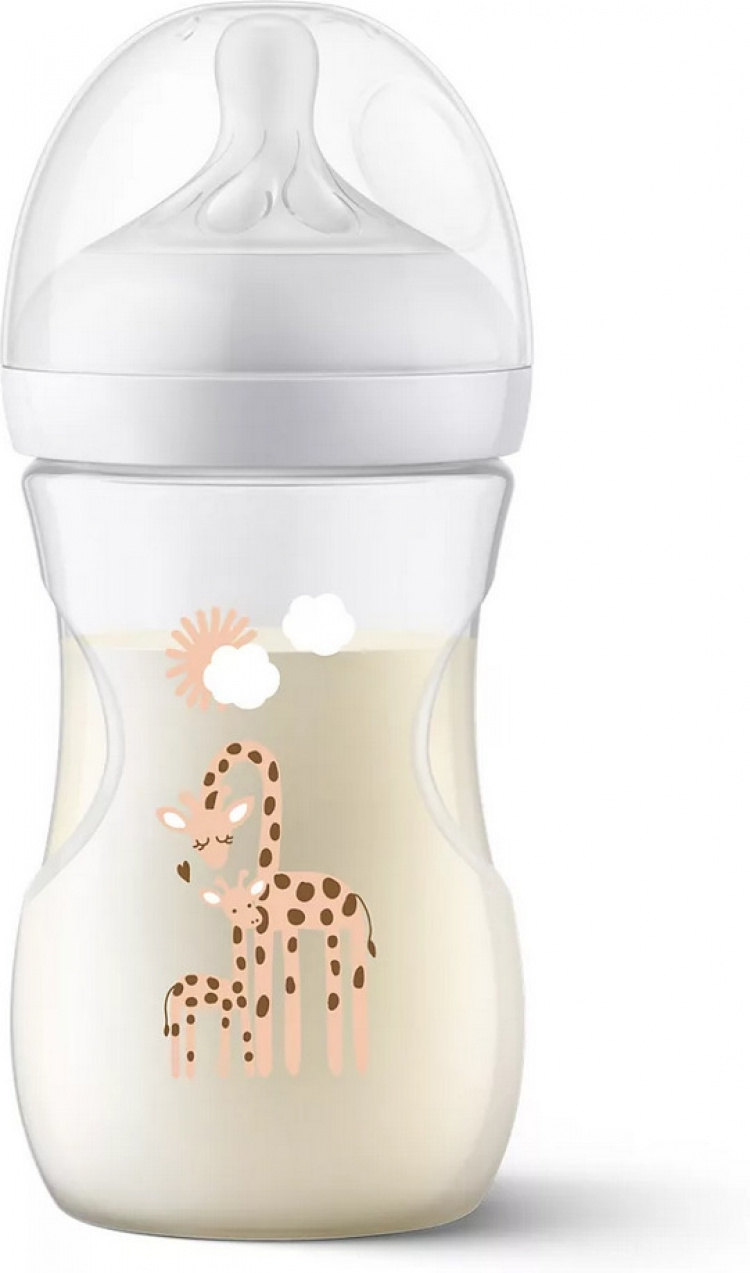 Philips Avent SCY903/66 Natural Response feeding bottle, 260 ml, giraffe