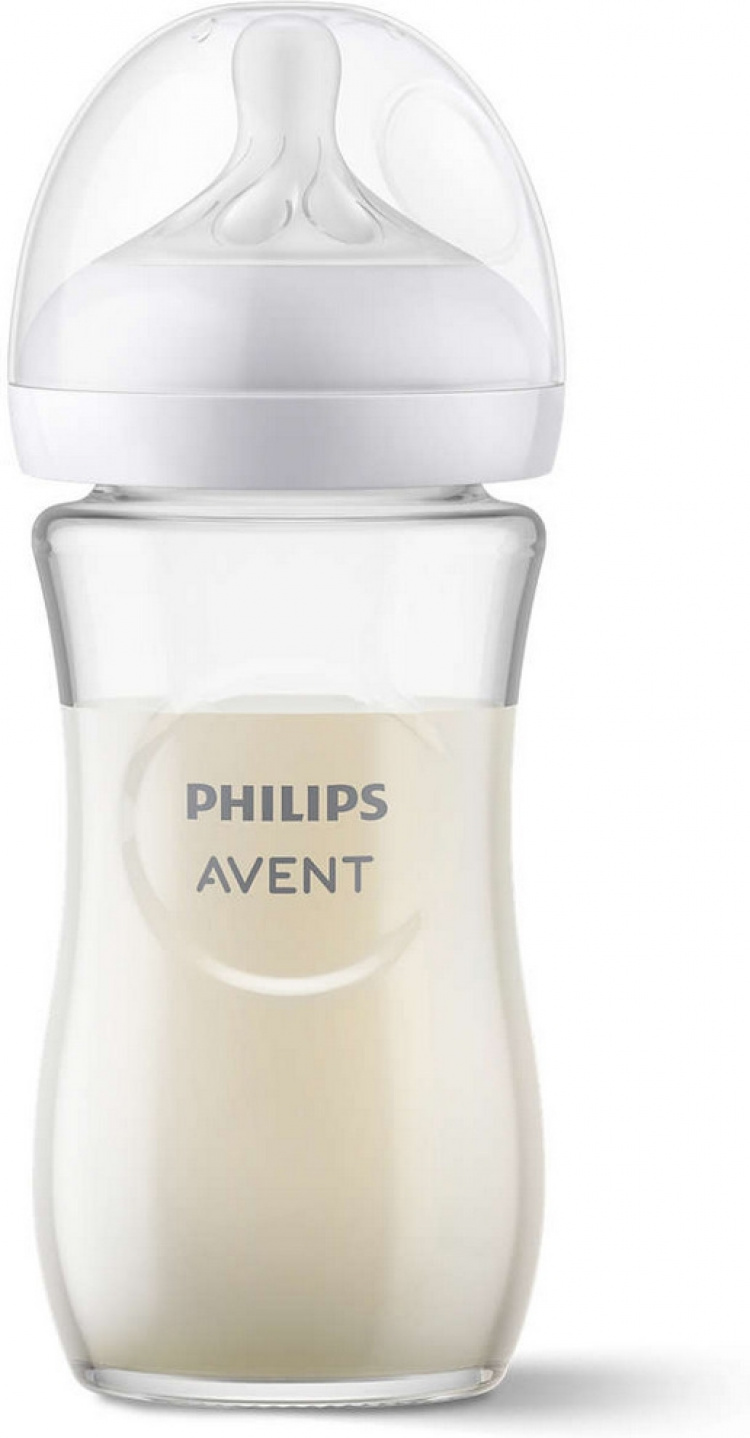 Philips Avent SCY933/01 Natural Response glass feeding bottle, 240 ml