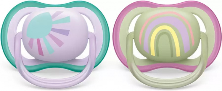 Philips Avent SCF085/59 Ultra Air teats 0-6 months, 2 pieces, rainbow