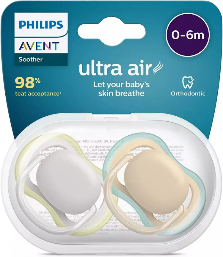 Philips Avent SCF349/01 Ultra Air teats 18 months+, 2 pieces, beige