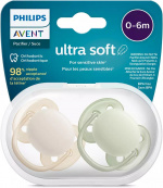 Philips Avent SCF091/05 Ultra Soft teats, 0-6 months, 2 pieces, neutral