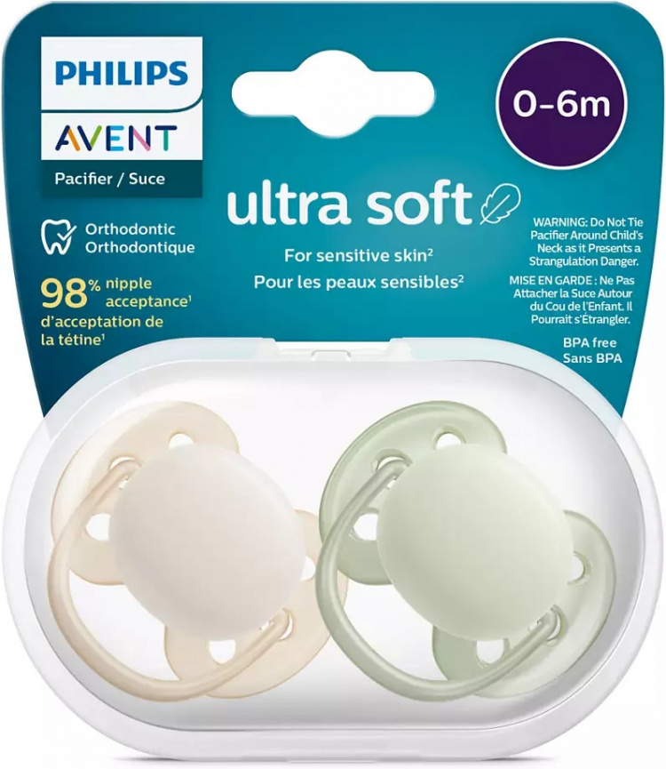 Philips Avent SCF091/05 Ultra Soft teats, 0-6 months, 2 pieces, neutral